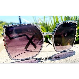 Modern Oversized Bling Sunglasses